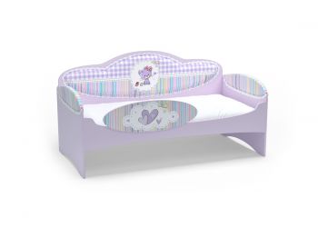 Диван-кровать для девочек Mia Сирень (184х93х91, Без ящика для хранения, С бортиком безопасности, Без имени на бортике)