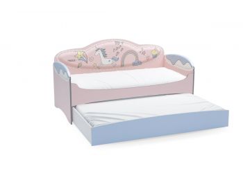 Диван-кровать для девочек Mia Unicorn (184х93х91, Дополнительное спальное место, Без бортика безопасности)