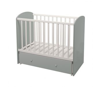 Кроватка детская Polini kids Sky 745, с ящиком, серый