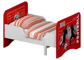 Кровать детская раздвижная Polini kids Fun 3200 Футбол, красный