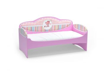 Диван-кровать для девочек Mia Розовый (184х93х91, Без ящика для хранения, Без бортика безопасности)