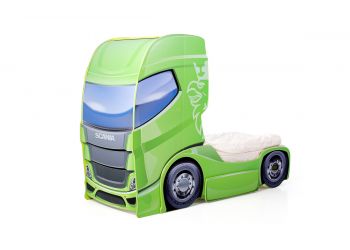 Кровать-грузовик DUO "Скания+1" зеленая (Для внутреннего рынка)