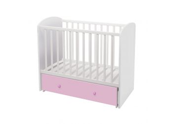 Кроватка детская Polini kids Sky 745, с ящиком, розовый