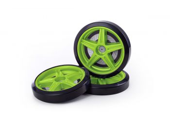 Объемные пластиковые колеса для серии EVO, NEO, UNO (Ауди А6, БМВ, Мерседес), комплект из 2 шт. (Зеленый)