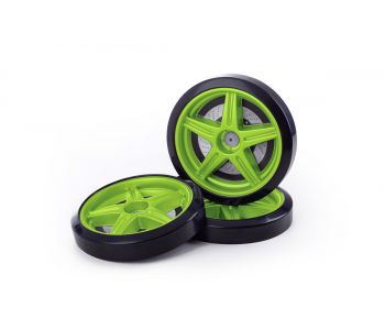 Объемные пластиковые колеса для серии EVO, NEO, UNO (Ауди А6, БМВ, Мерседес), комплект из 2 шт. (Зеленый)