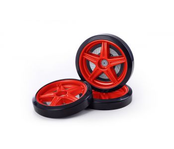 Объемные пластиковые колеса для серии EVO, NEO, UNO (Ауди А6, БМВ, Мерседес), комплект из 2 шт. (Красный)
