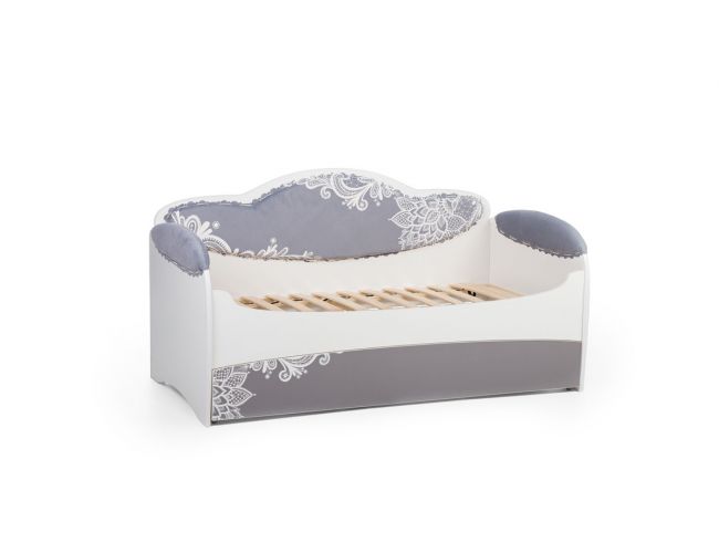 Диван-кровать для девочек Mia Шиншила (184х93х91, С вместительным ящиком, Без бортика безопасности)