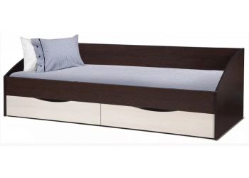 Кровать Фея - 3 одинарная симметричная (900х2000) венге/дуб линдберг