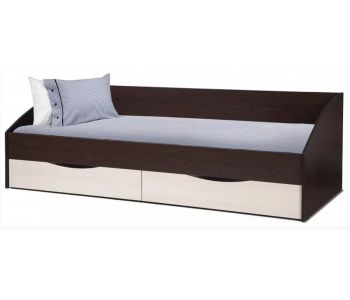 Кровать Фея - 3 одинарная симметричная (900х2000) венге/дуб линдберг