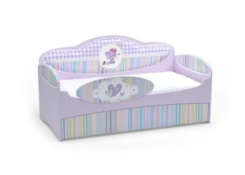Диван-кровать для девочек Mia Сирень (164х84х86, Дополнительное спальное место, С бортиком безопасности, Без имени на бортике)