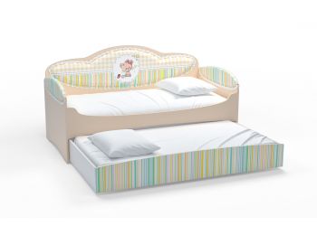 Диван-кровать для девочек Mia Бежевый (184х93х91, Дополнительное спальное место, Без бортика безопасности)