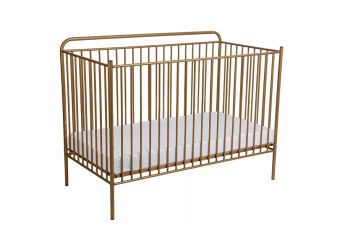 Кроватка-трансформер детская Polini kids Vintage 400 металлическая, бронзовый