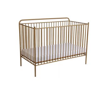 Кроватка-трансформер детская Polini kids Vintage 400 металлическая, бронзовый