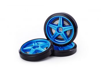 Объемные пластиковые колеса для серии EVO, NEO, UNO (Ауди А6, БМВ, Мерседес), комплект из 2 шт. (Синий)