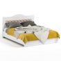 Кровать 1600 с мягким элементом Монако МН-9 + МН-9А белое дерево