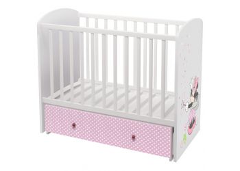 Кроватка детская Polini kids Disney baby 750 "Минни Маус-Фея", белый-розовый