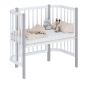 Кроватка детская приставная Polini kids Simple 105, белый-серый