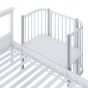 Кроватка-трансформер детская приставная Polini kids Simple 120, белый-серый