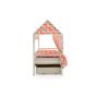 Крыша текстильная Бельмарко для кровати-домика Svogen "зигзаги красный, розовый, графит, фон белый"