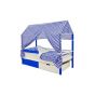 Крыша текстильная Бельмарко для кровати-домика Svogen "зигзаги синие"