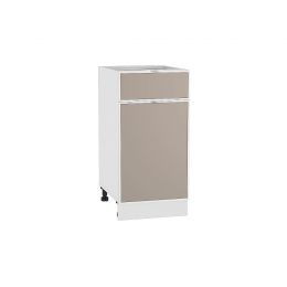 Шкаф нижний с 1-ой дверцей и ящиком Фьюжн-AL-02 (400) Cappuccino