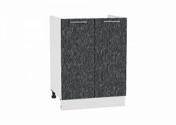 Шкаф нижний под мойку с 2-мя дверцами Валерия-М (600) Черный металлик дождь