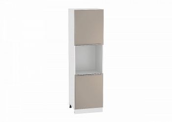 Шкаф пенал под бытовую технику с 2-мя дверцами Фьюжн 600 (для верхних шкафов высотой 720) (2132*600) Cappuccino