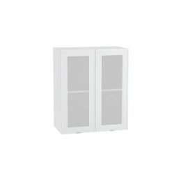 Шкаф верхний с 2-мя остекленными дверцами Фьюжн-AL-01 (600) Белый