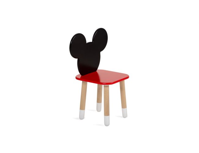 Детский стульчик Mini (Микки маус, Красно-черный)