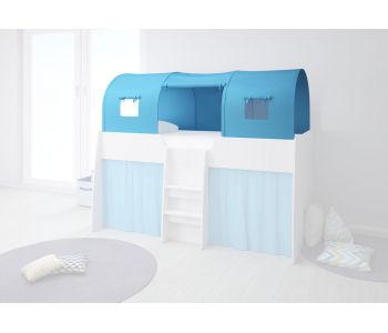 Игровой тент для кровати-чердака Polini kids Simple 4100, голубой