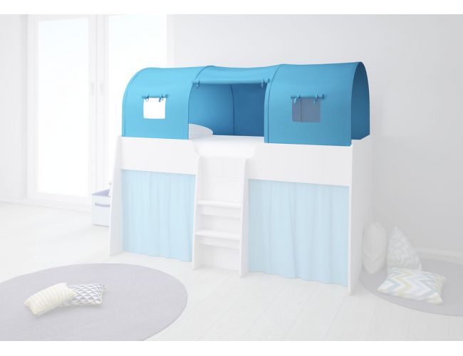 Игровой тент для кровати-чердака Polini kids Simple 4100, голубой