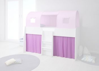 Шторки для кровати-чердака Polini kids Simple 4100, розовый