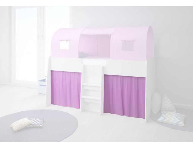 Шторки для кровати-чердака Polini kids Simple 4100, розовый
