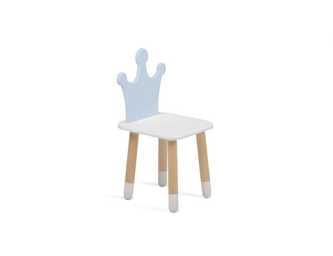 Детский стульчик Mini (Корона, Голубой)