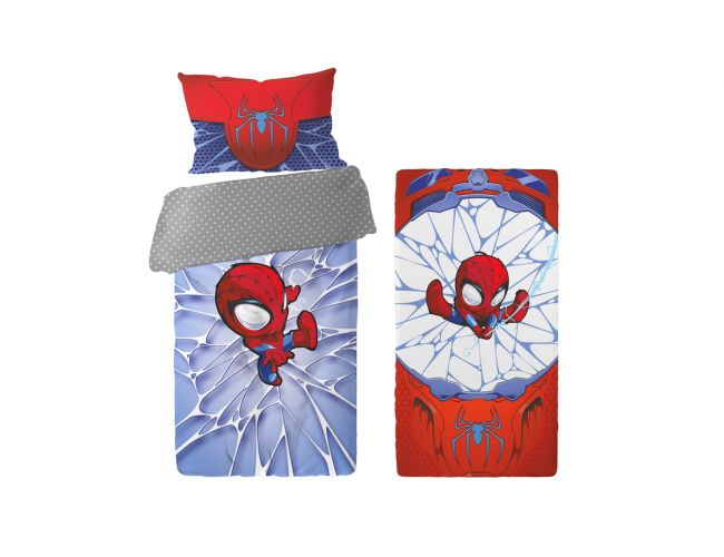 Комплект постельного белья поплин Супергерой (90х180)