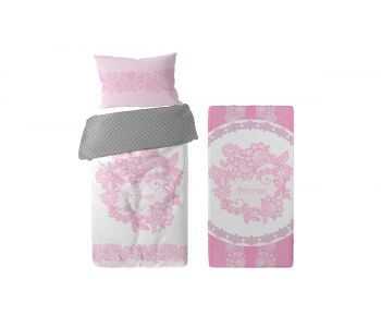 Комплект постельного белья поплин Розовый (90х180)
