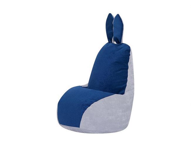 Кресло Зайчик серо-синий