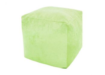 Пуфик Куб микровельвет салатовый