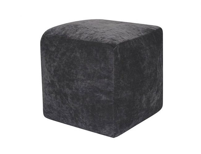 Пуфик Куб микровельвет темно-серый