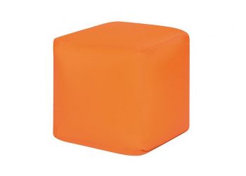 Пуф Куб оксфорд оранжевый