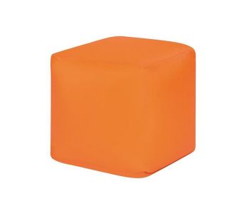 Пуф Куб оксфорд оранжевый