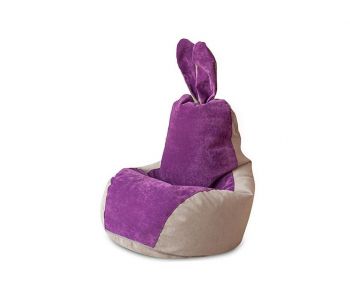 Кресло Зайчик серо-фиолетовый