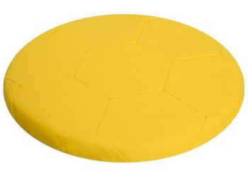 Подушка сидушка желтая экокожа