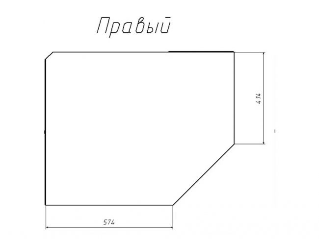 Шкаф угловой правый НМ 013.04-02 «Фанк» Дуб сонома/белый скандинавский
