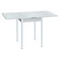 Эко 60х60 стол обеденный раскладной / бетон белый/белый