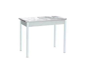 Нью йорк фотопечать стол обеденный раздвижной / белый мрамор/бетон белый/белый