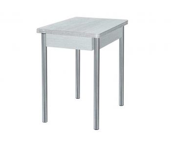 Глайдер стол обеденный / бетон белый/металлик