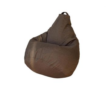 Кресло мешок груша L коричневый рогожка