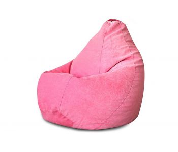 Кресло мешок груша L розовый микровельвет