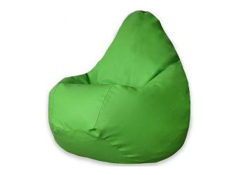 Кресло мешок груша L Зеленая экокожа